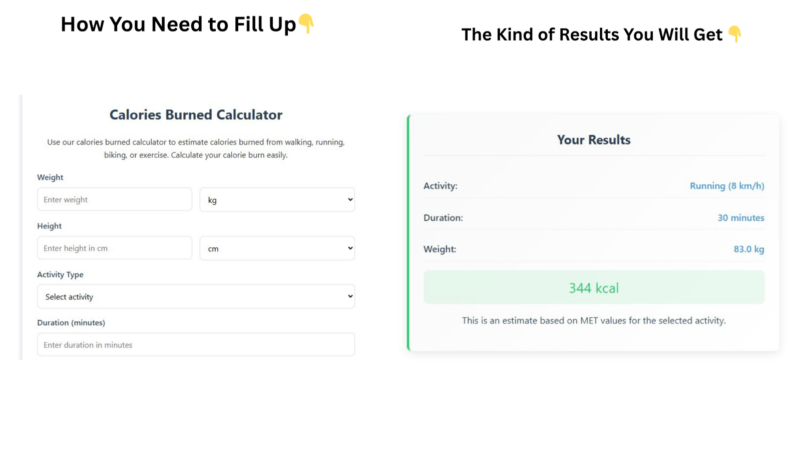 calories burned calculator